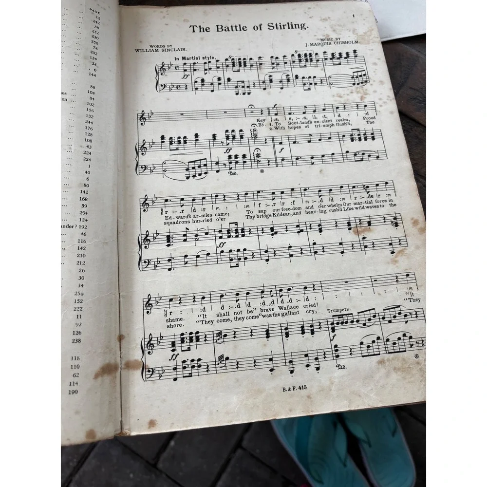Antique Lyric Gems of Scotland Songbook Burns Songs Moffat Dance Music North